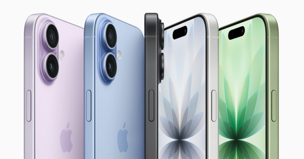 5 iPhone 17 in different colors 